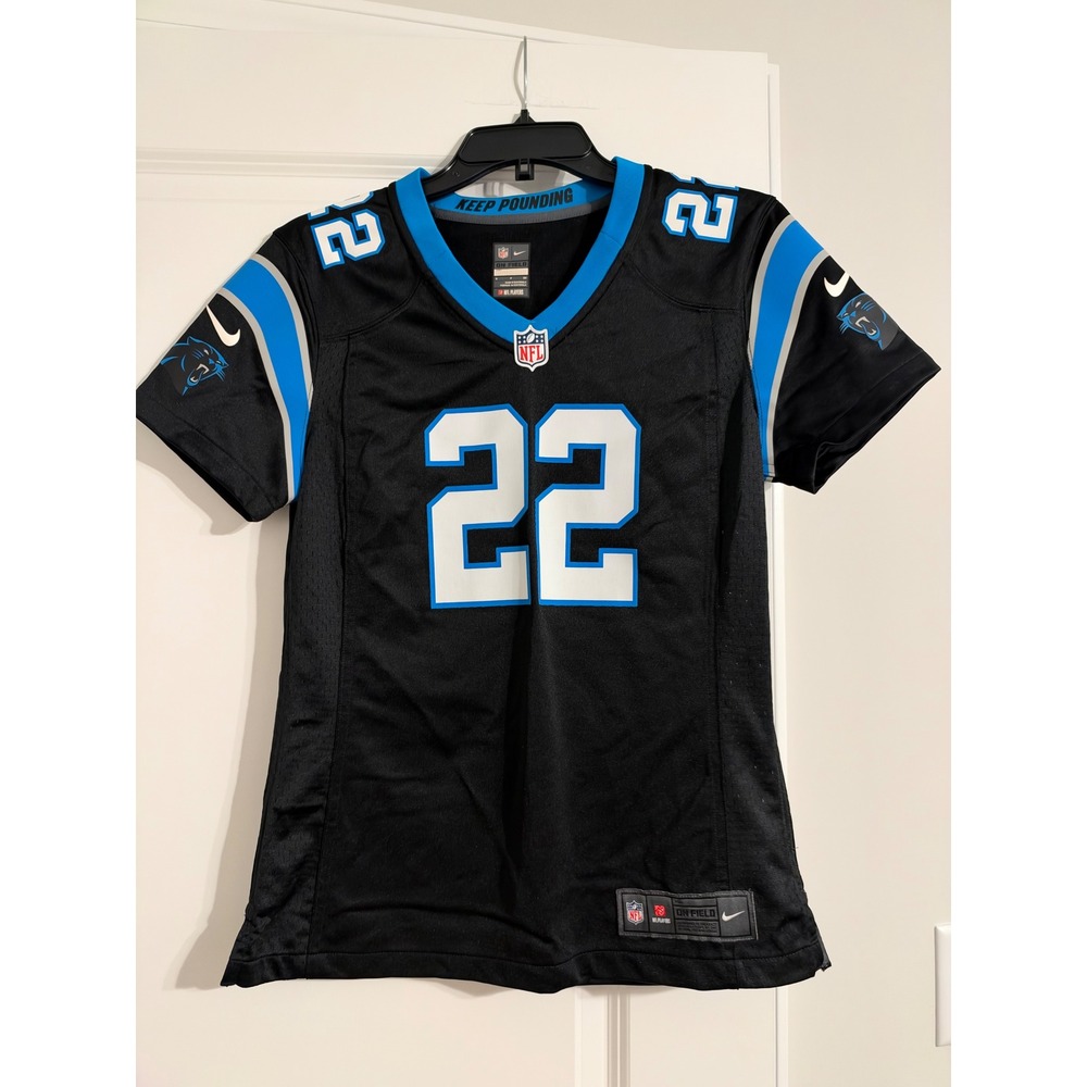 Nike Football Jersey Womens S Black Excellent Christian McCaffrey 22 Panthers